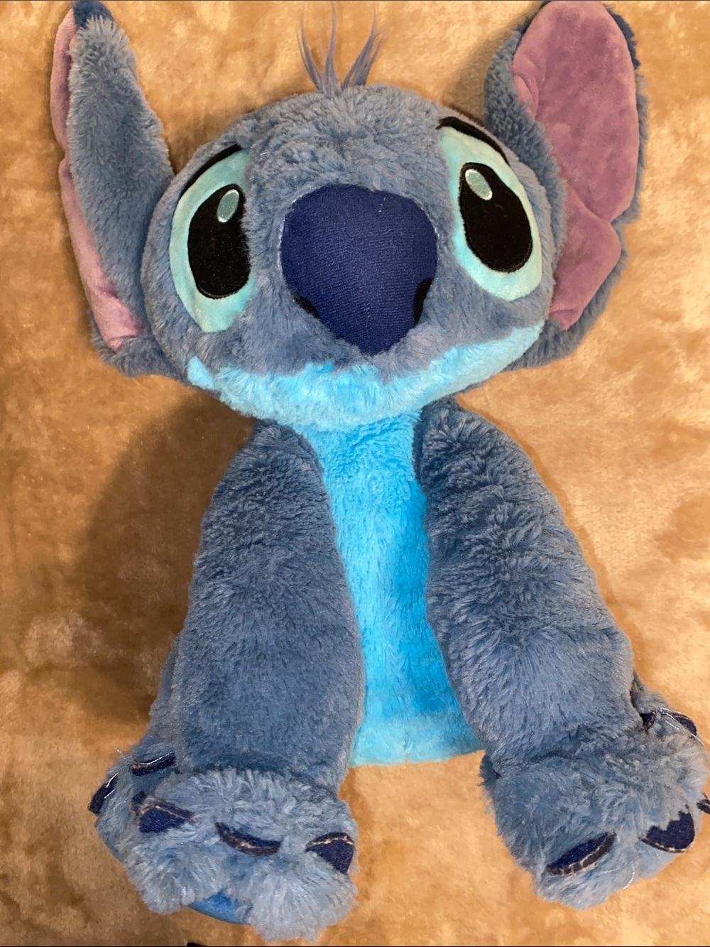 Disney Blue Stitch Plush with Pink Ear Accents